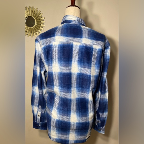 Vtg 1949 Men’s Full Zip Shirt Jacket Blue - Size Medium - Picture 2 of 3